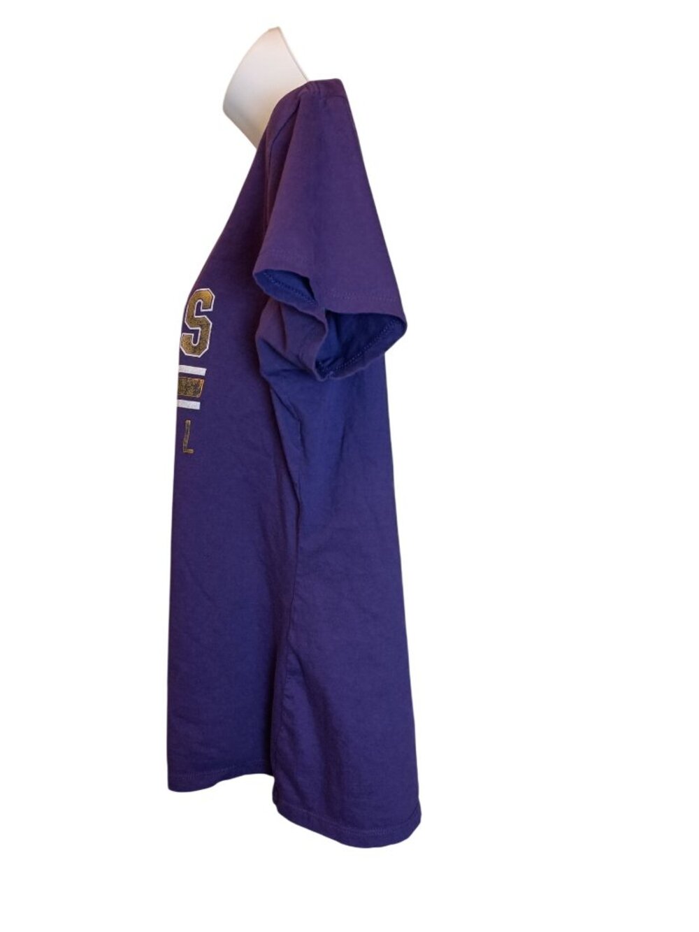 Team Apparel Football Minnesota Vikings Women's V-Neck Short Sleeve Shirt Sz. L - Picture 4 of 7